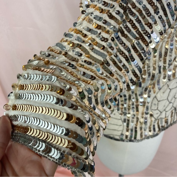 Nwt Vintage Argenti silk beaded and sequin blouse - Picture 9 of 13